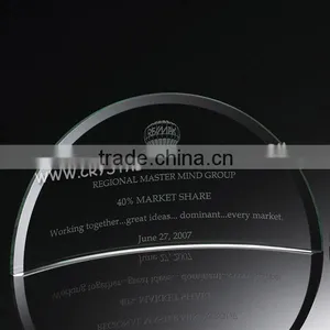 Elegant Cheap Wholesale Jade Glass Crystal Awards Trophy Business Glass Award Trophy thumbnail-1