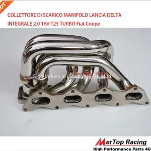 Mertop Race Full SS304 T25 TURBO FLANGE 38mm OD COLLETTORE DI SCARICO MANIFOLD FOR LANCIA DELTA INTEGRALE 2.0 16V Fiat thumbnail-1