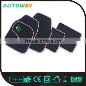 Colorful Waterproof And Dustproof Car Mats With Red Circle Line thumbnail-4