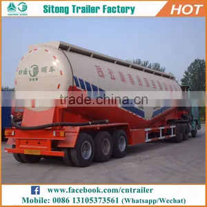 3 Axles V Shaped 60cbm Dry Bulk Trailer Dimensions Cement Carrier Tank Trailer thumbnail-2