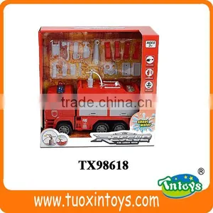 Plastic Toy Truck, Fire Fighting Toys, Blue Fire Truck Toy thumbnail-1