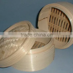 Natural Mountain Bamboo Steamer With Lid thumbnail-1