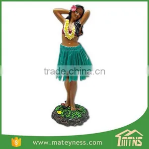 Posing Mini Doll Hula Girl Dashboard thumbnail-1