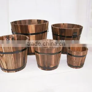 Outdoor Wooden Flower Pot, Wood Planter, Planter Box thumbnail-1