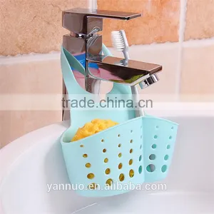Adjustable Button Type Sink Storage Basket, Food Hanging Baskets Plastic Kitchen thumbnail-1