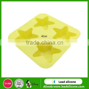 Sedex Audited Factory Wholesale Personalized Custom Star Shape Silicone Ice Cube Tray thumbnail-6