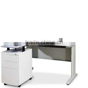 3 Drawer Up-down Mobile Pedestal With Wooden Top Cabinets thumbnail-4