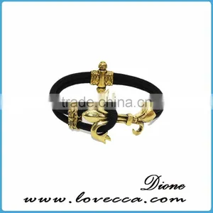 2017 Factory Price Nylon Mens Anchor Bracelet Rope Bracelet thumbnail-3
