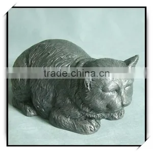Hot Selling Antique Decoration Fiberglass Lively Cat Sculpture thumbnail-1