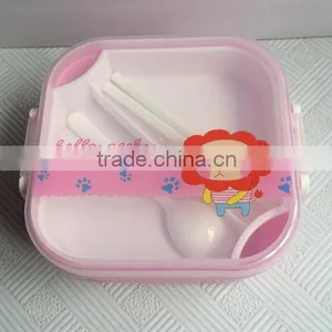 Lovely Plastic Cartoon Bento Box Lunch Boxes thumbnail-1