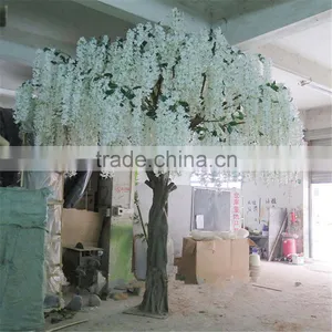 SJ201710036 China Manufacturer Huge Artificial White Pudding Flower Blossom Tree thumbnail-2