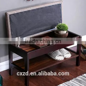 Wholesale High Quality Wooden Shoes-changing Bench thumbnail-3
