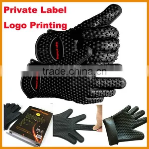 Heat Resistant Home Kitchen Silicone Oven Gloves thumbnail-1