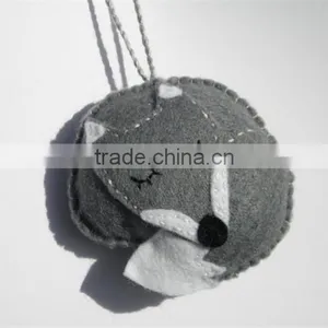 2017 Sleepy Felt Fox Keychain Decoration Made in China thumbnail-1
