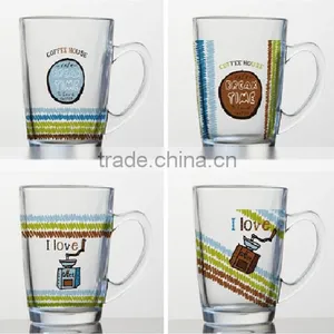 6oz 8oz 10oz 12oz Caffe Latte Espresso Cappuccino Color Printing Glass Coffee Mug thumbnail-3