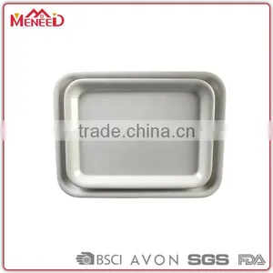 2pcs White 16 Inch Recycled Long Rectangle Plastic Tray Desiger Food Serving Tray thumbnail-1