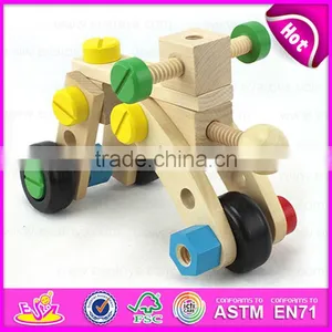2015 Funny Play Wooden Montessori DIY Screws Toy,Wooden Kids Toy Screw Nut Combination,Wholesale Cheap Wooden Screws Toy W03C012 thumbnail-1