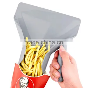 Plastic Chips Scoop Food French Fries Bagger Handle Fry Scoop thumbnail-1