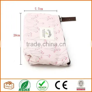 Flower Floral Pencil Pen Case Cosmetic Makeup Bag Pink thumbnail-2