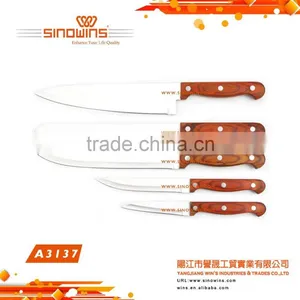 A3137 Hot Sale Stainless Steel Blade Knife Set With Pakkawood Handle thumbnail-1