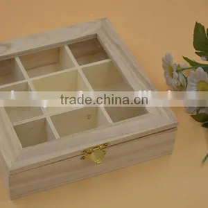 Wooden Box With Clear Lid|divided Boxes thumbnail-1