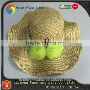 Fashion Summer Womens Straw Hats With Flower Wholesale thumbnail-6