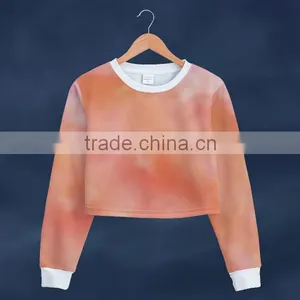 Crop Top Sweatsirt With Your Design. No Minimum. Real Factory. 3-5 Days Production thumbnail-3