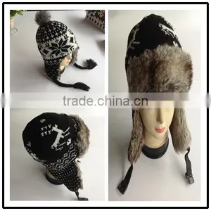 2016 New Fashion Winter Warm Soft Double Layer Knitted Ladies Hats Majored Factory thumbnail-4