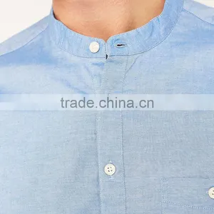 Cheap Round Bottom Casual Man Shirt Stylish High Collar Shirts for Men thumbnail-2
