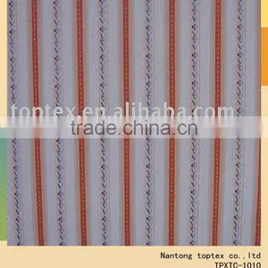 TC Yarn Dyed Dobby Stripe Fabric for Garment thumbnail-1