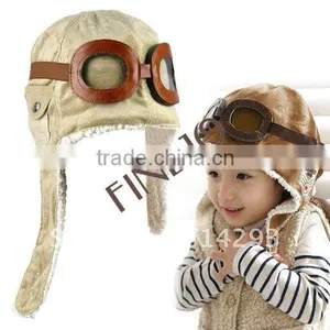 NEW Children Hats Boys Flight Caps Kids Winter Hats Earflap Cap Beanie Pilot Hats FJ-7753 thumbnail-1