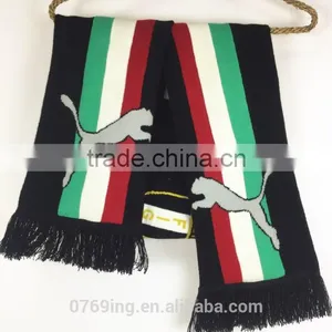 Football Culb Knitting Scarf Sports Logo Knitted Scarf Patterns thumbnail-5