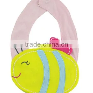 Wholesale Applique Cotton Custom Soft Animal Wholesale Dental Baby Bibs Necklace thumbnail-2