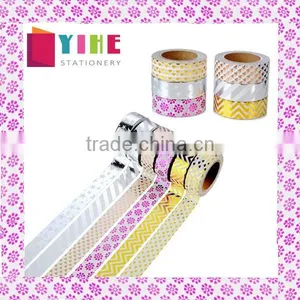 6 Pure Colors Washi Tape One Set Adhesive Paper Gold Stamping Carton Packing thumbnail-1