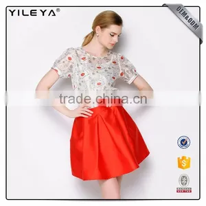 Good Quality Pleated High Waist Polyester Short Skirt thumbnail-2