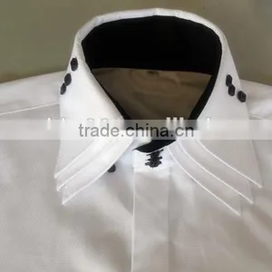 2017 New Brand Fashion Men's Double Collar Casual Shirt With Contrast Fabric thumbnail-2