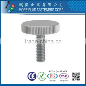 DIN653 Stainless Steel Knurled Thumb Screw Passivated thumbnail-1