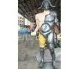 Outdoor Amusement Park Metal Fighter Life Size Figure Fiberglass Statues thumbnail-1