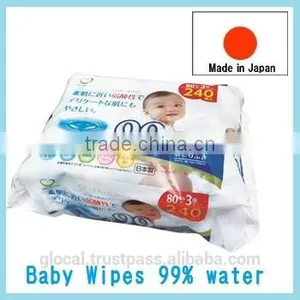 Japan Baby Wipes 99% Water Baby Wipe 80sheets 3p/pack Wholesale thumbnail-1