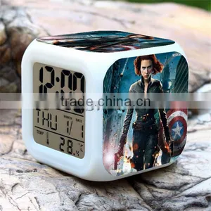 Hot Movie Captain America 3 Civil War Digital Alarm Clock, LED Clock for Kids, Promotion Gift Clock Cheap Price thumbnail-2