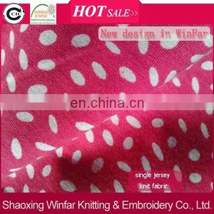 Shaoxing Winfar Textile Knit Single Jersey Printed 30S Elastic Viscose Fabric for Garment thumbnail-1