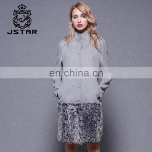 Stand Collar Double-sided Women Winter Long Elegant Coat Ladies Formal Cashmere thumbnail-4