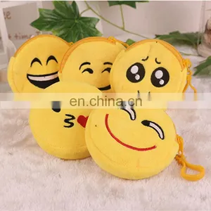 New Popular Design Plush Emoji Wallet Souviners Gift Cute Emoticon Plush Pocket Money Bag Wholesale thumbnail-1