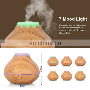 150ml 14 Color Lights Wood Grain Cool Mist Humidifier ,Aroma Essential Oil Diffuser thumbnail-2