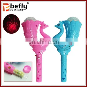 Peacock Shape Flash Stick Candy Plastic Toy Container thumbnail-1