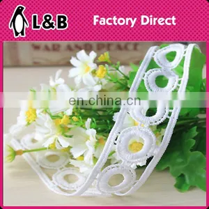 China Factory 2017 Embroideried Lace Trimmings Yarn,milk Silk Lace thumbnail-1