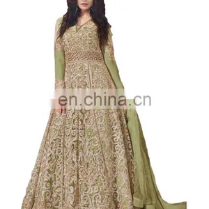 Engagement Party Wear Net Anarkali Style Lehenga Suits 2017 (Semi-Stitched) thumbnail-1