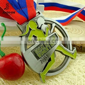 Zinc Alloy Die Cut Hollow Bronze Running Metal Custom Sports Medal With Hanger thumbnail-1