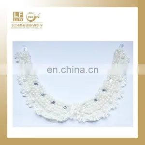 Elegant Women Fabric Collar Beaded Necklace thumbnail-1