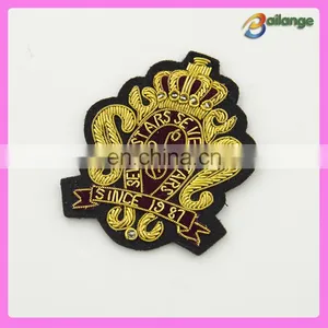 Fashion Bullion Wire Garment Military Embroidery Patches Badge for Blazer thumbnail-2